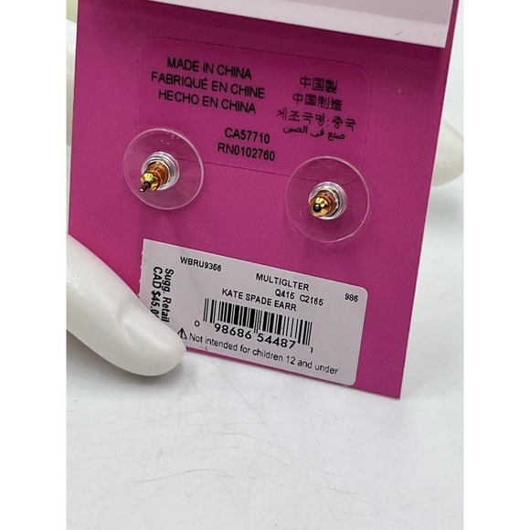 NWT KATE SPADE MULTICOLOR GLITTER
CRYSTAL SQUARE STUD
EARRINGS- - Picture 8 of 11